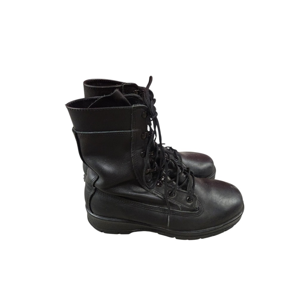 Belleville F360ST Black Leather Steel Toe Combat Boots Mens 10 XW Vibram